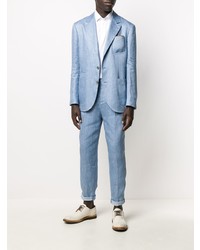 Мужской голубой льняной пиджак от Brunello Cucinelli