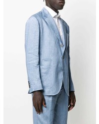 Мужской голубой льняной пиджак от Brunello Cucinelli