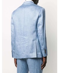 Мужской голубой льняной пиджак от Brunello Cucinelli