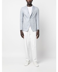 Мужской голубой льняной пиджак от Tagliatore