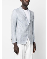 Мужской голубой льняной пиджак от Tagliatore