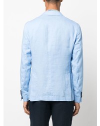 Мужской голубой льняной пиджак от Manuel Ritz