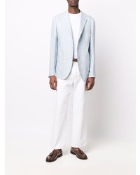 Мужской голубой льняной пиджак от Tagliatore
