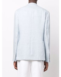 Мужской голубой льняной пиджак от Tagliatore
