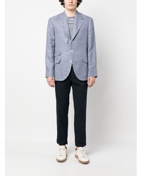 Мужской голубой льняной пиджак от Brunello Cucinelli