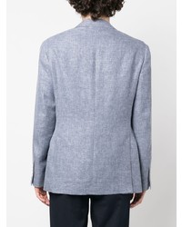Мужской голубой льняной пиджак от Brunello Cucinelli