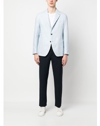 Мужской голубой льняной пиджак от Tagliatore