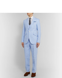 Мужской голубой льняной пиджак от Favourbrook