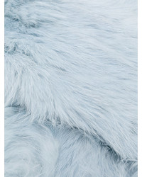 Женский голубой меховой шарф от Yves Salomon