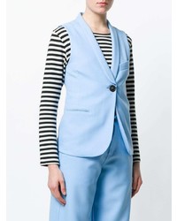 Голубой пиджак без рукавов от Societe Anonyme