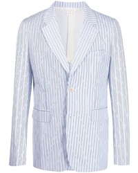 Мужской голубой пиджак в вертикальную полоску от Comme Des Garcons SHIRT