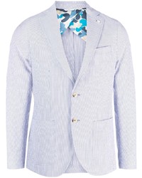 Мужской голубой пиджак в вертикальную полоску от Manuel Ritz