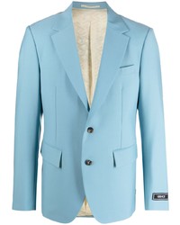 Мужской голубой пиджак в горошек от Versace
