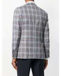 Мужской голубой пиджак в клетку от Lardini