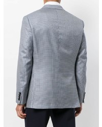 Мужской голубой пиджак в клетку от Brioni