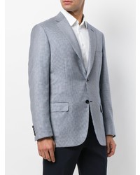 Мужской голубой пиджак в клетку от Brioni