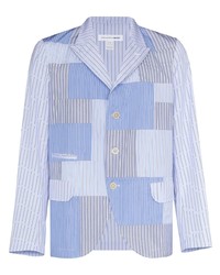 Мужской голубой пиджак в стиле пэчворк от Comme Des Garcons SHIRT
