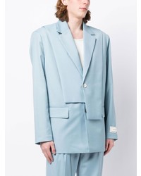 Мужской голубой пиджак в стиле пэчворк от Feng Chen Wang