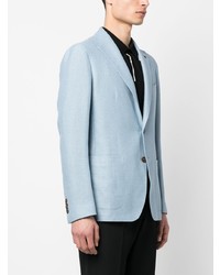 Мужской голубой пиджак с вышивкой от Tagliatore