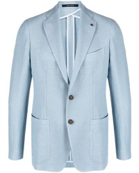 Мужской голубой пиджак с вышивкой от Tagliatore
