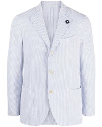 Мужской голубой пиджак с принтом от Lardini