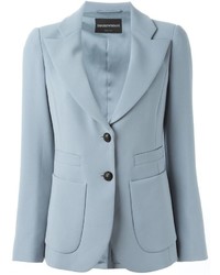 Женский голубой пиджак от Emporio Armani