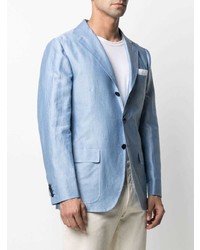 Мужской голубой пиджак от Kiton