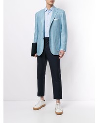 Мужской голубой пиджак от Kiton
