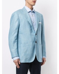 Мужской голубой пиджак от Kiton