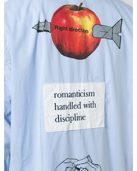 Мужской голубой плащ с принтом от Undercover