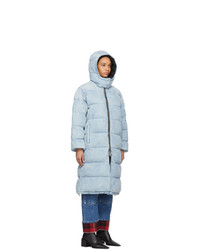 Женский голубой пуховик от Alexander Wang