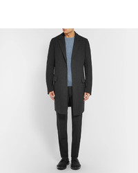 Мужской голубой пушистый свитер с круглым вырезом от Prada