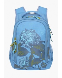 Женский голубой рюкзак из плотной ткани с принтом от Grizzly