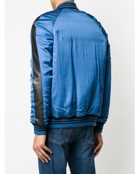 Мужской голубой сатиновый бомбер от Zadig & Voltaire