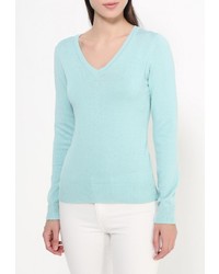 Женский голубой свитер с v-образным вырезом от Baon