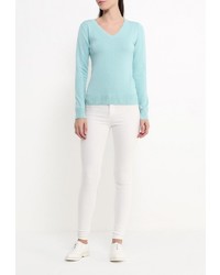 Женский голубой свитер с v-образным вырезом от Baon