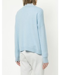 Женский голубой свитер с v-образным вырезом от Jac+ Jack