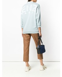 Женский голубой свитер с v-образным вырезом от Kenzo