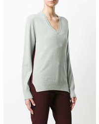 Женский голубой свитер с v-образным вырезом от Joseph