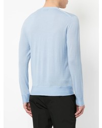Мужской голубой свитер с v-образным вырезом от Cerruti 1881