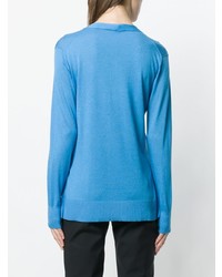 Женский голубой свитер с v-образным вырезом от Theory