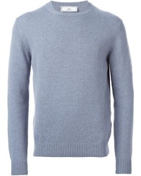 Мужской голубой свитер с круглым вырезом от Ami