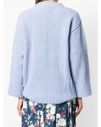 Женский голубой свитер с круглым вырезом от Act N°1