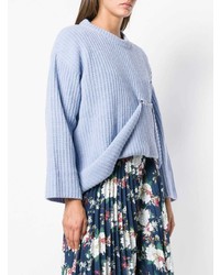 Женский голубой свитер с круглым вырезом от Act N°1