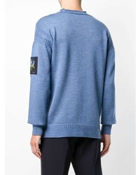 Мужской голубой свитер с круглым вырезом от Kent & Curwen