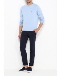 Мужской голубой свитер с круглым вырезом от Boss Green