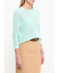 Женский голубой свитер с круглым вырезом от BOSS ORANGE