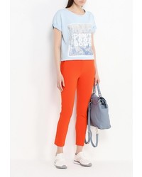 Женский голубой свитер с круглым вырезом от BOSS ORANGE