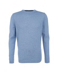 Мужской голубой свитер с круглым вырезом от Burton Menswear London