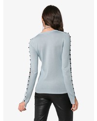 Женский голубой свитер с круглым вырезом от Adeam